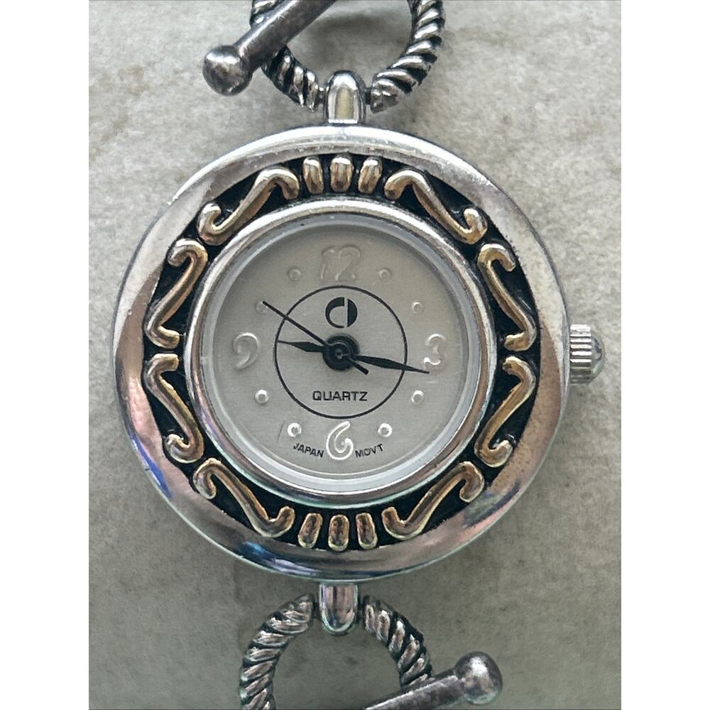 CD Two Tone Bead Band Women’s Quartz Watch